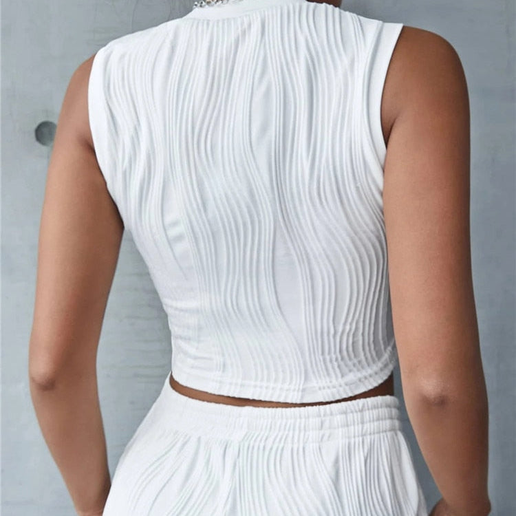 Casual Sleeveless Rib Knit Tank Top Women Summer Y2K High Street Style Koreanfashion Mock Neck Slim Fit Crop Top Streetwear 2024