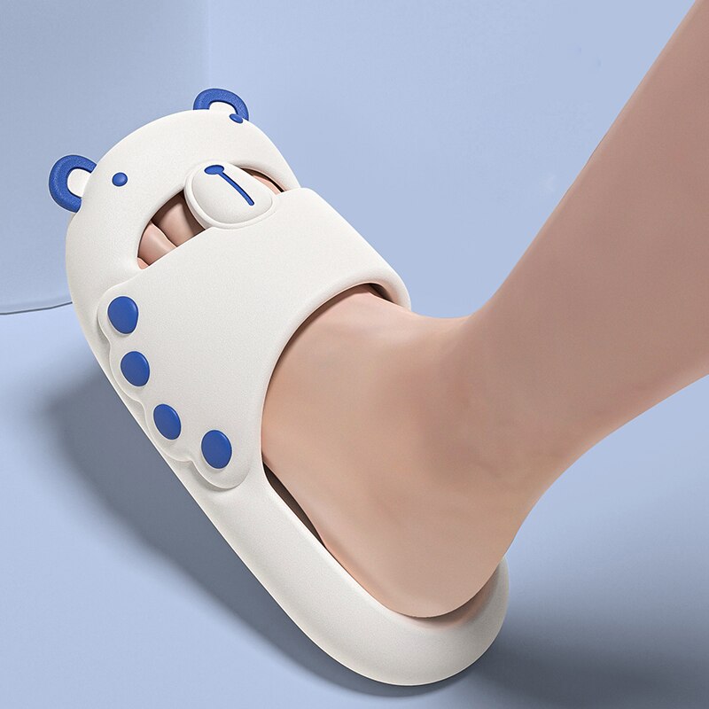 Cloud Soft Bear Slippers Couple Home Outdoor Slipper Summer Beach Bedroom Shoes Ladies Thick Bottom Sandals