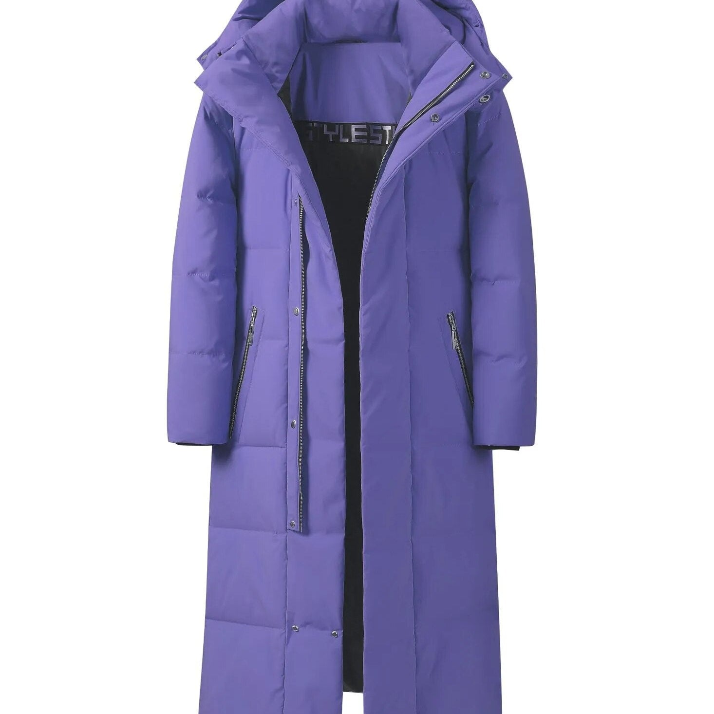 Coed Winter Cold resistant Down Jacket -30 Men's Women X-Long（Winter) Warm Fashion Brand Red Parkas S-5XL Purple