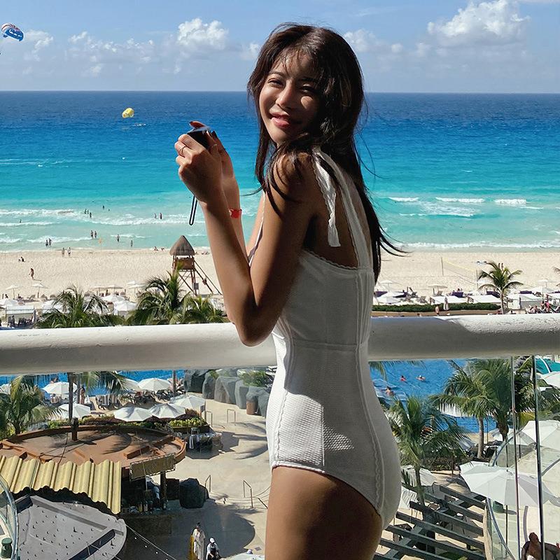 Conservative And Thin Skirt-style One-piece Halter Sexy Fairy Fan