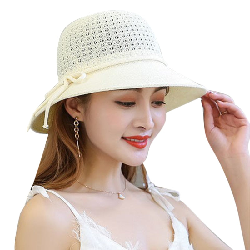 Cool Women Bucket Hats Female 2024 New Summer Korean Fahsion Sunscreen Fisherman Cap Outdoor Beach Sun Cap Hat For Women Beige