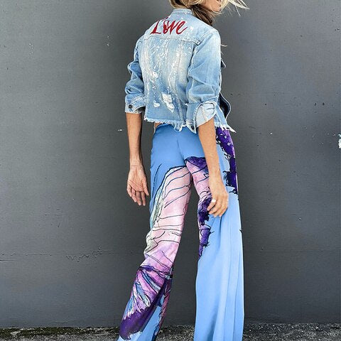 Cover-ups Beach Kimono Green Print Floral Chiffon Boho Tunic For Beach Swimsuit Cover Up Kaftan Over Size Beachwear Pareo Butterfly Pants