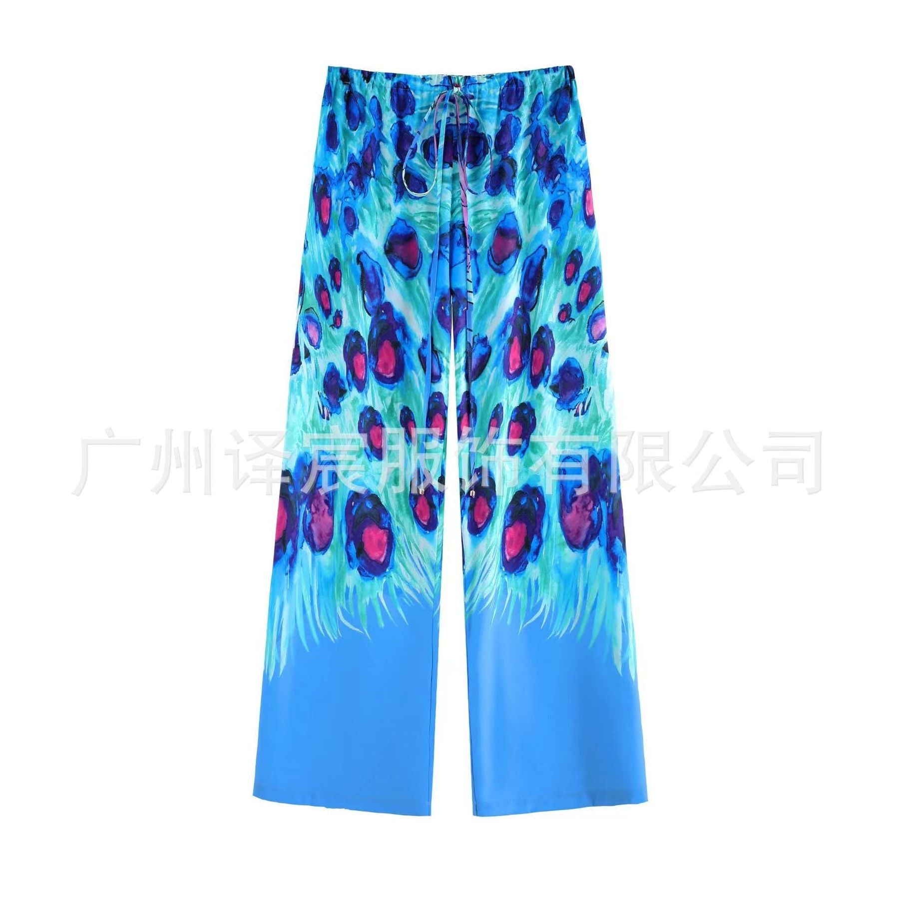 Cover-ups Beach Kimono Green Print Floral Chiffon Boho Tunic For Beach Swimsuit Cover Up Kaftan Over Size Beachwear Pareo Peacock Pants