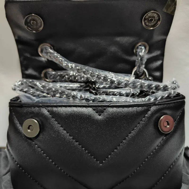 Crossbody Bag Fashion Small Fragrant Wind Lingge One Shoulder Chain PU Bag Women Mini