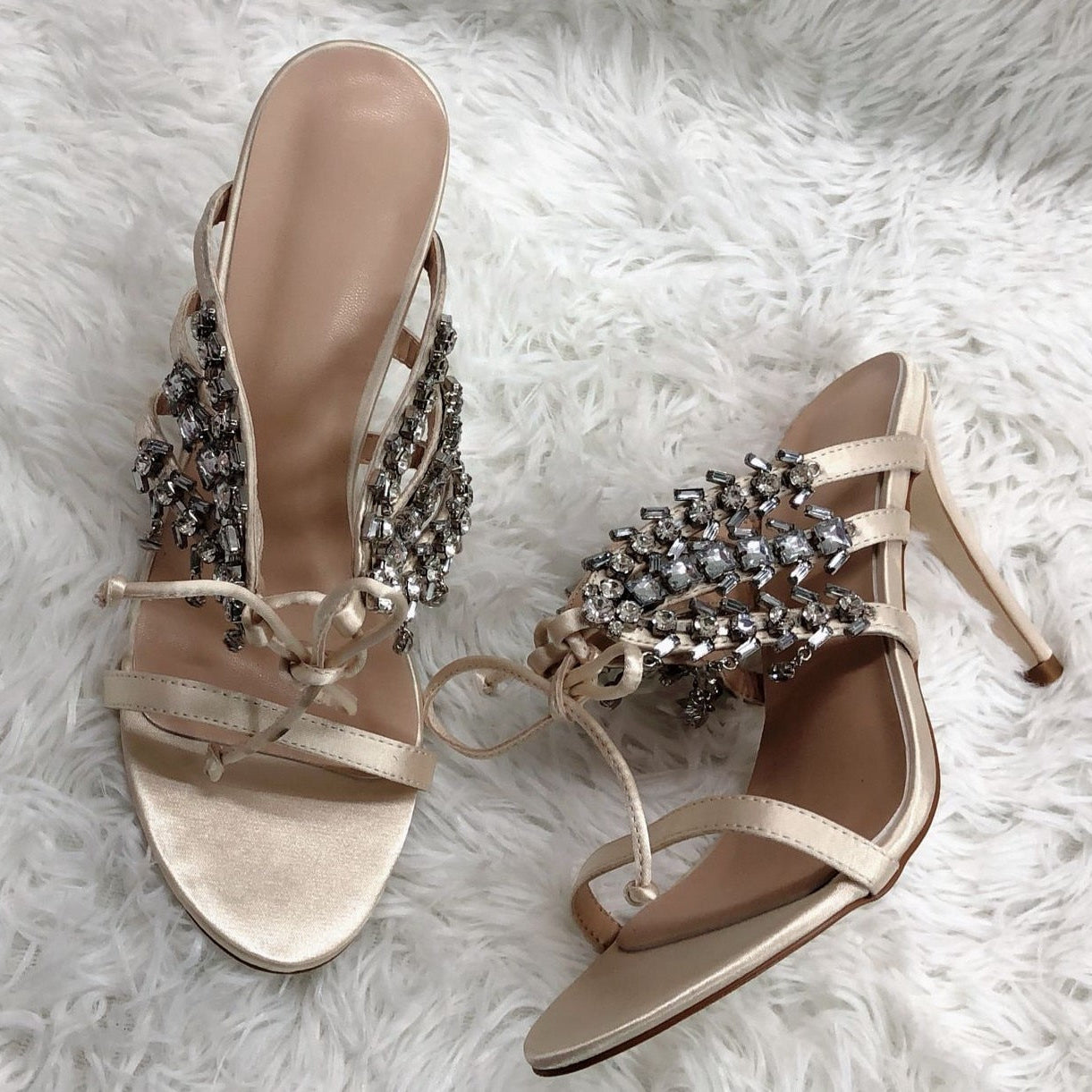 Crystal Tassel Sandals Strap Suede Women Summer Shoes Cross Diamond Stiletto Mujer Party 8cm and 10cm Pumps Big Size Euro 42 10cm heel 12