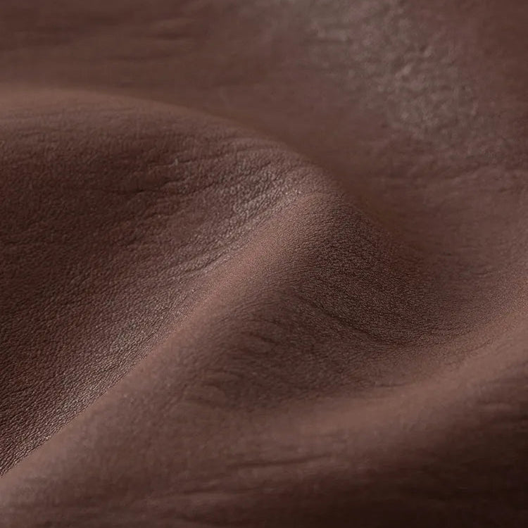 DUSHU High Waist Women A-LINE Pu Mini Skirts 2024 Autumn Brown Commuter Above-Knee Length Skirt Zipper Waist Female Skirt