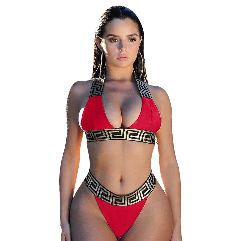 Designers Luxury Swimwear Bandage Swimsuit Sexy Bikini Set Women Crop Top