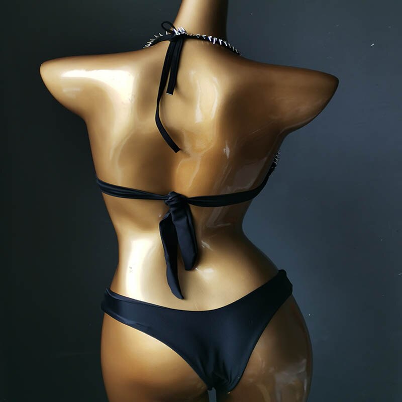 Diamond Swimwear Sexy Women Bikini Rhinestone Swimsuit Push Up Bathing Suit