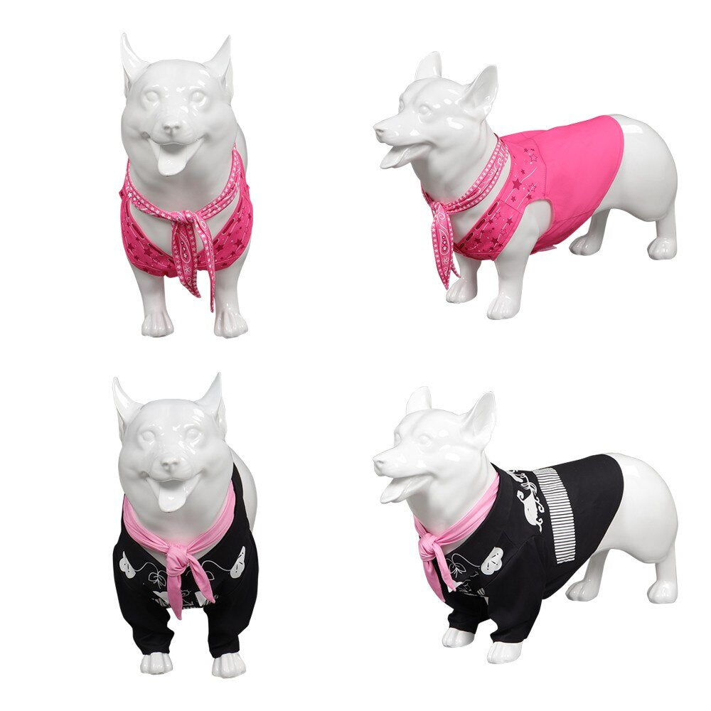 Dog Clothes Pet Barbie Margot Ken Cosplay Costume Outfits For Puppy Cute Sweet Halloween Carnival Party Suit Role Play Clothing AMAIO