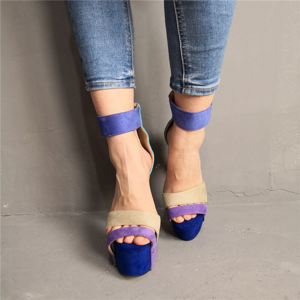 DoraTasia Sexy Wedding Big Size 35-47 Party Sandals Women Shoes Thick Platform Nightclub Thin High Heels Shoes Woman Sandals