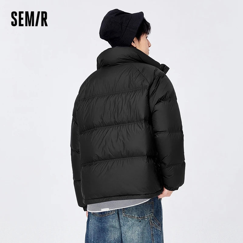 Down Jacket Men Winter Waterproof Light Warm Clothes Comfortable Stand Collar Thick Bread Jacket