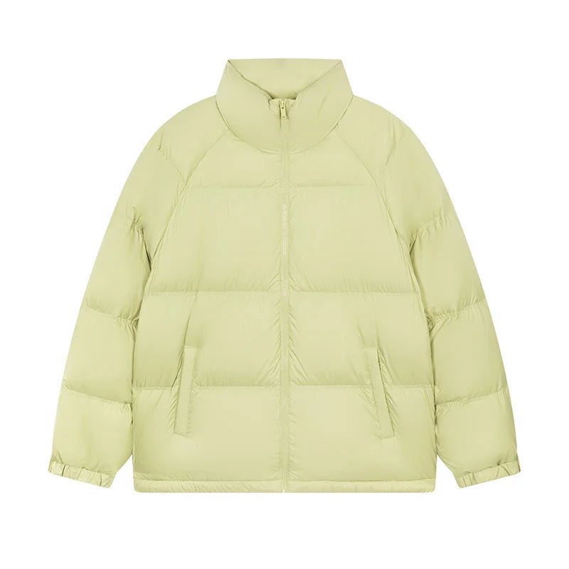 Down Jacket Men Winter Waterproof Light Warm Clothes Comfortable Stand Collar Thick Bread Jacket yellow