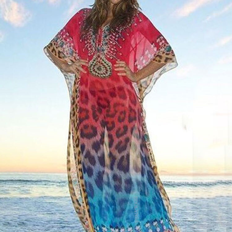 Dresses Robe de Plage Vestidos Playa Bikini cover up Pareos de Playa Mujer Beachwear Q993-1041 One Size