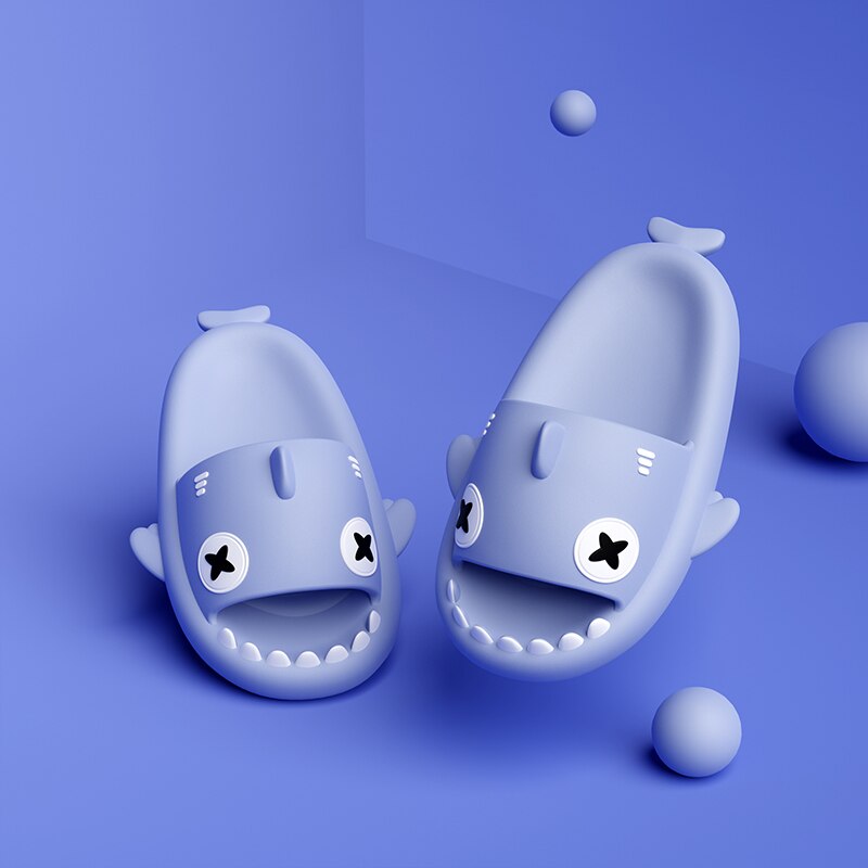 EVA Summer Women Slippers Cute Catroon Shark Shape Slides Outdoor Cloud Soft Home Bathroom Sandals