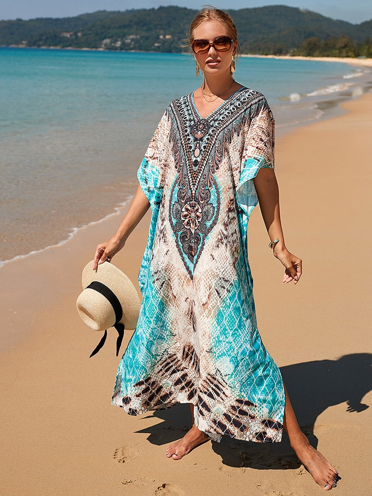 Easy Dry Beach Cover Up Robe Plage Pareo Photo-08