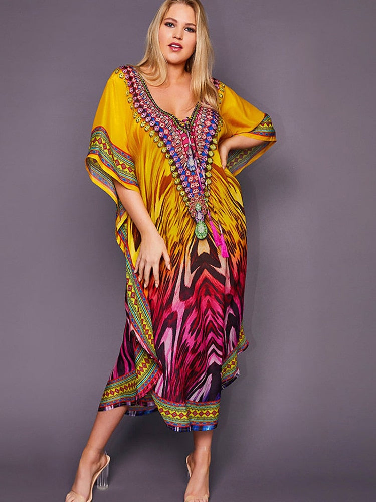 Easy Dry Beach Cover Up Robe Plage Pareo Photo-07