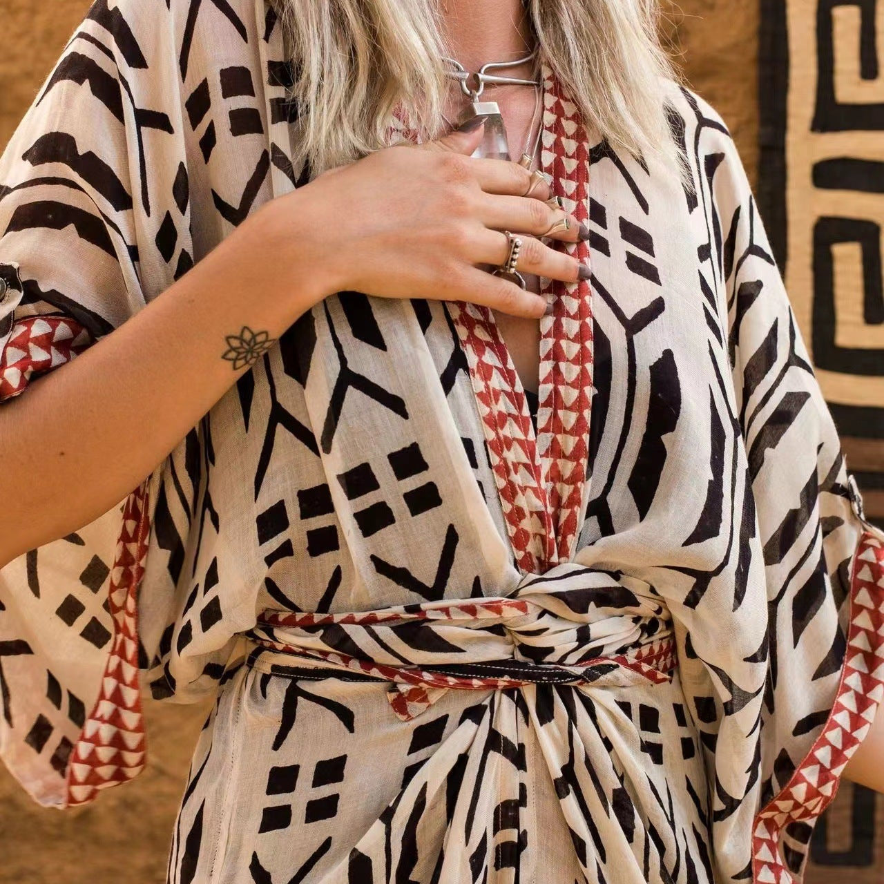 Elastic Printing Beach Cover-up Cardigan Bikini Blouse Sun Protection Shirt