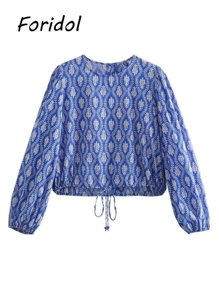 Elegant Blouse Pants Sets Two Pieces Jumpsuits Long Sleeve Retro Blouse Shirts Women Female Suits Autumn Winter Outfit Pajamas Blouse Only