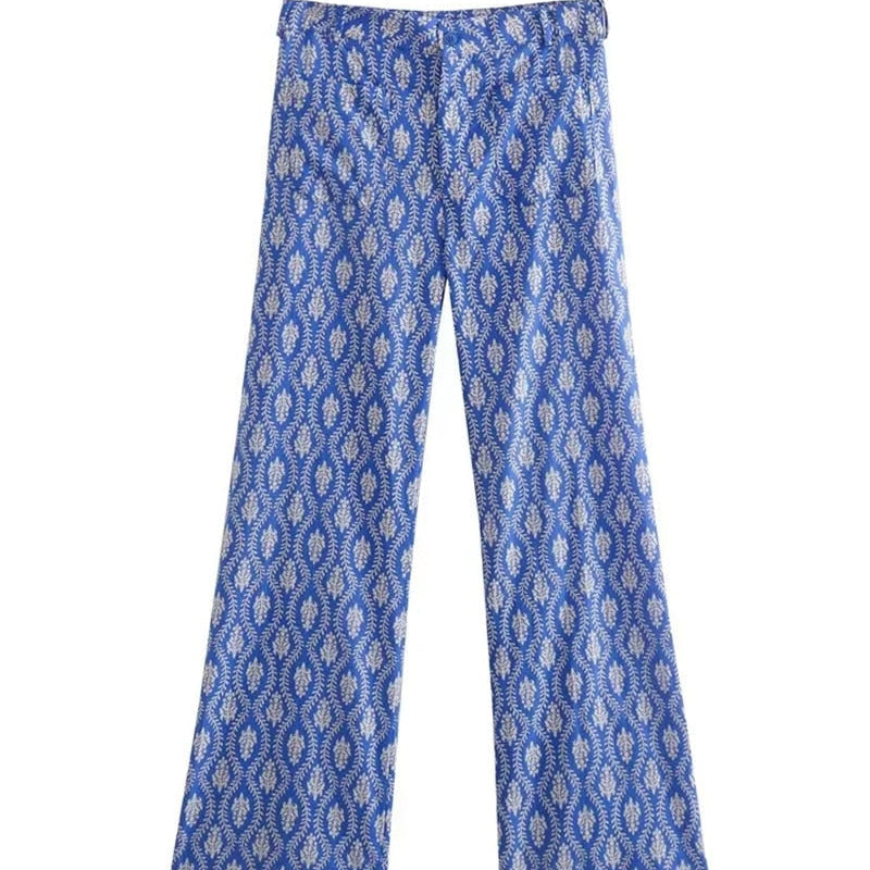 Elegant Blouse Pants Sets Two Pieces Jumpsuits Long Sleeve Retro Blouse Shirts Women Female Suits Autumn Winter Outfit Pajamas Pants Only