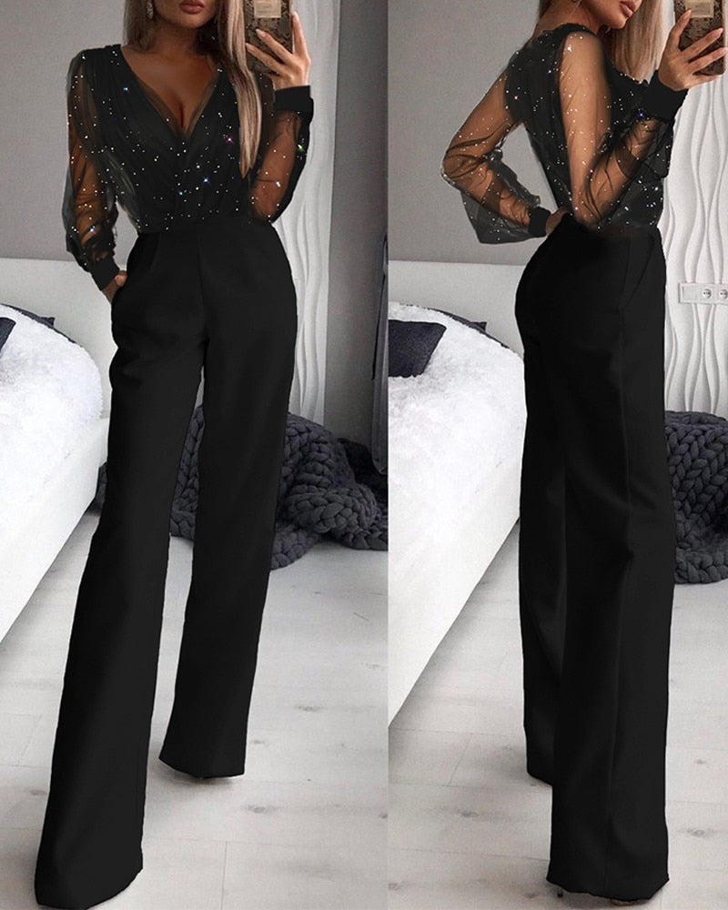 Elegant Slim Office Lady Black Strapless Jumpsuits for women 2022 Summer New Sexy Sleeveless White Red Wide leg Jumpsuits 1