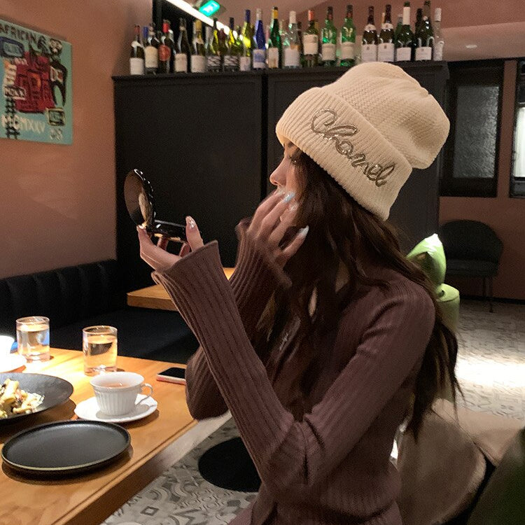 Elegant Two-piece Solid Skirt Sets Women V-neck Long Sleeves Knitted Cardigan + Mini Pleated Skirt Autumn Y2K Korean Chic Suit coffee One Size