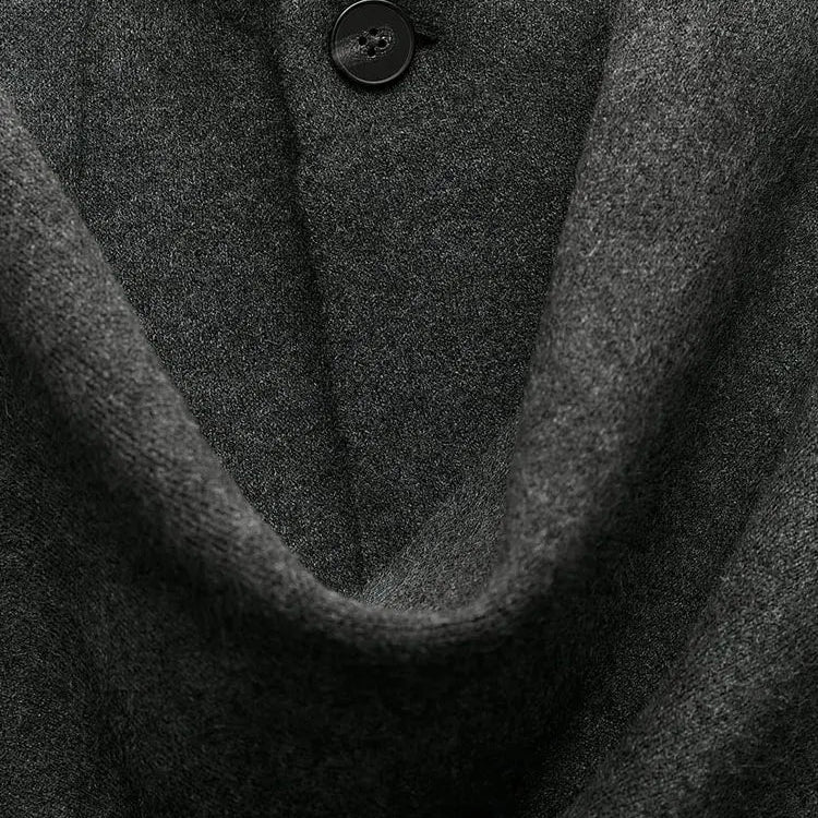 Elegant Woolen Trench Scarf Collar Coat Women Fashion Vintage Windbreakers Jacket Winter Loose Single Breasted Warm Outerwear