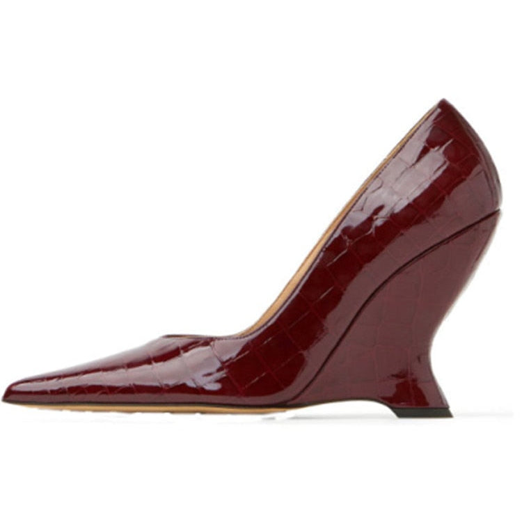 European and American Summer New Women's High Heel Muller Shoes Pointed Toe Baotou Comfortable Fashion Large Women's Sandals 530-wine red