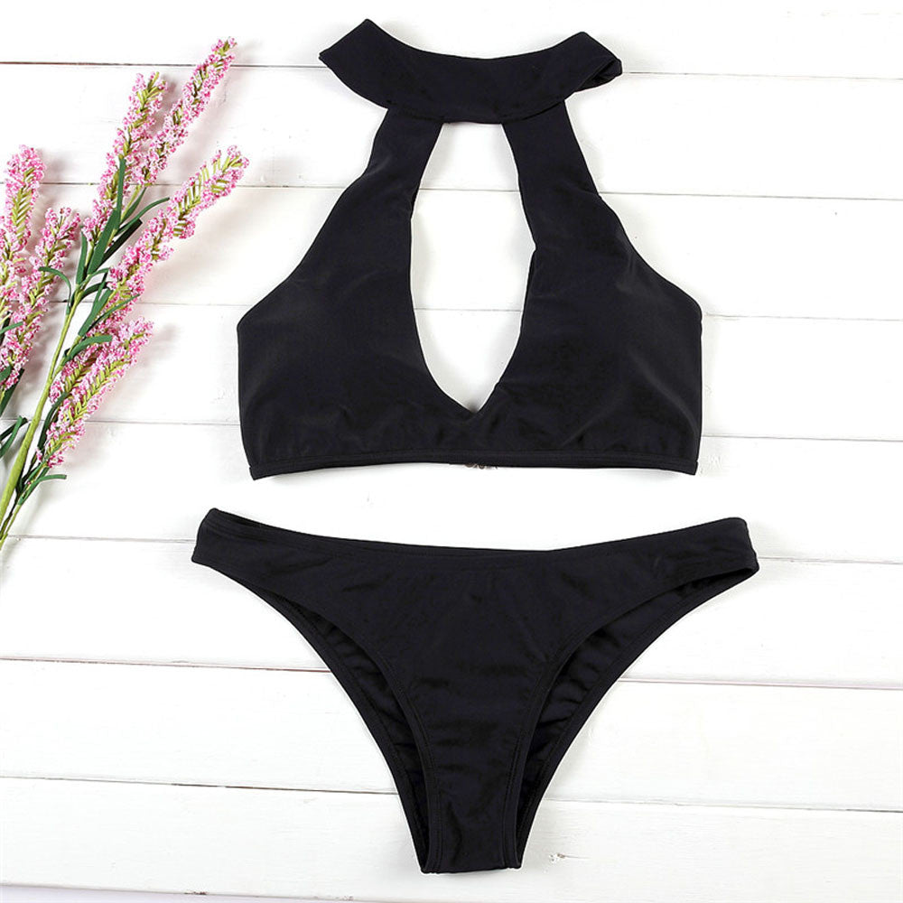European and American bikini sexy ladies swimsuit Black