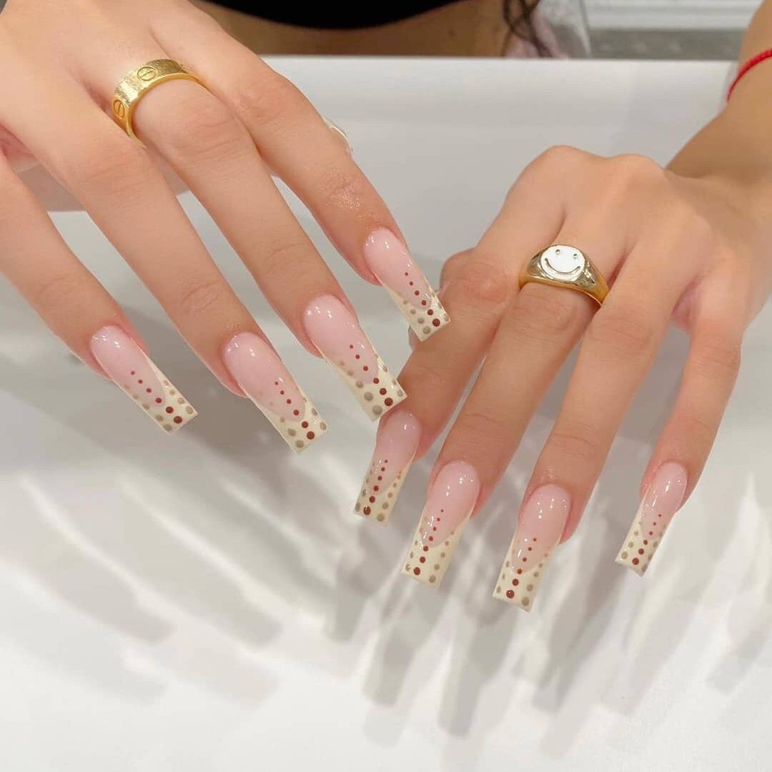 Fake Nails Heart Pattern Full Cover Fake Nails DIY Glue Press On Nails Nail Supplies For Professionals JP1443