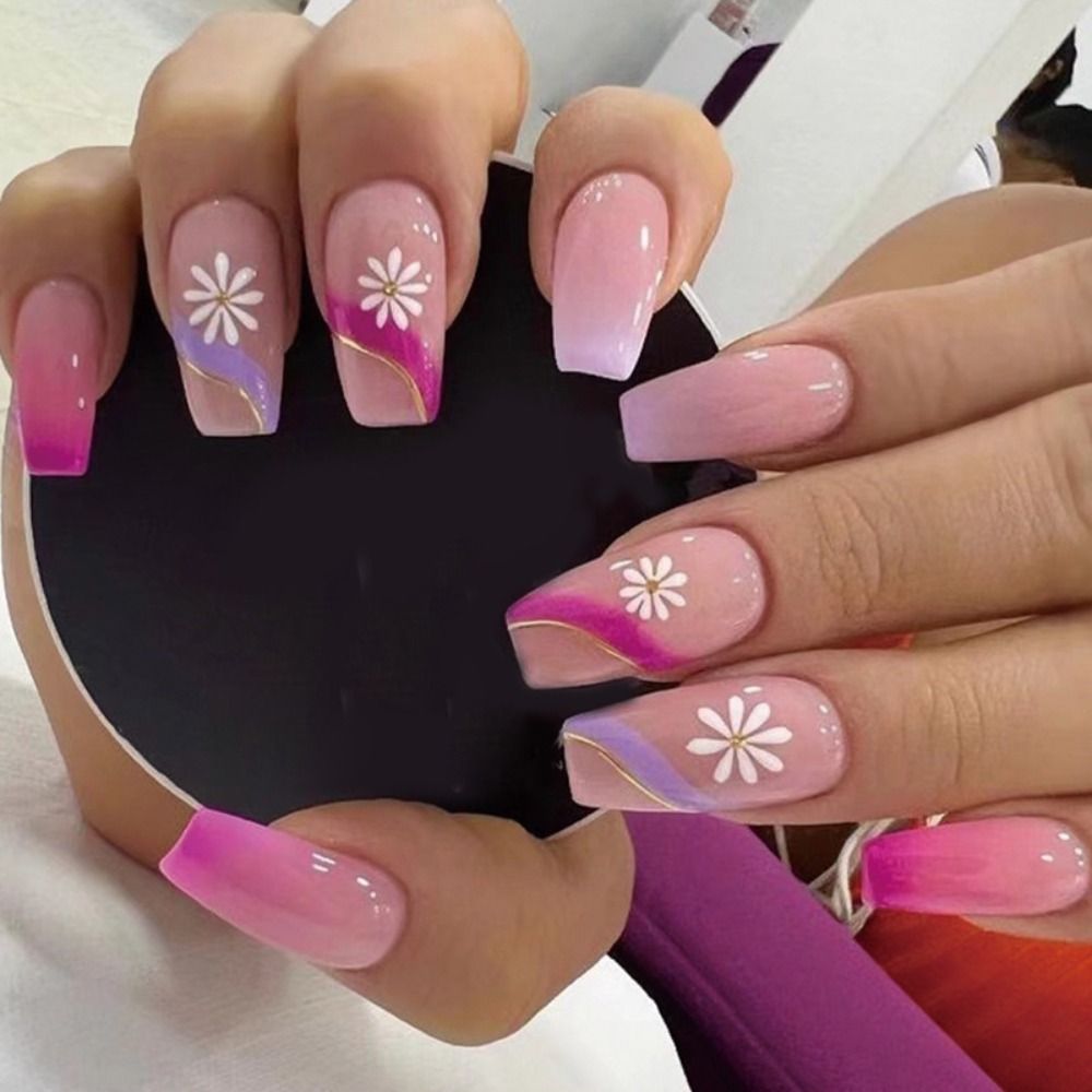 Fake Nails Press On False Nail Advanced Nail Art Wearable French With Rhinestone Glitter Designs Designs Nail Tips DIY Tools AA3