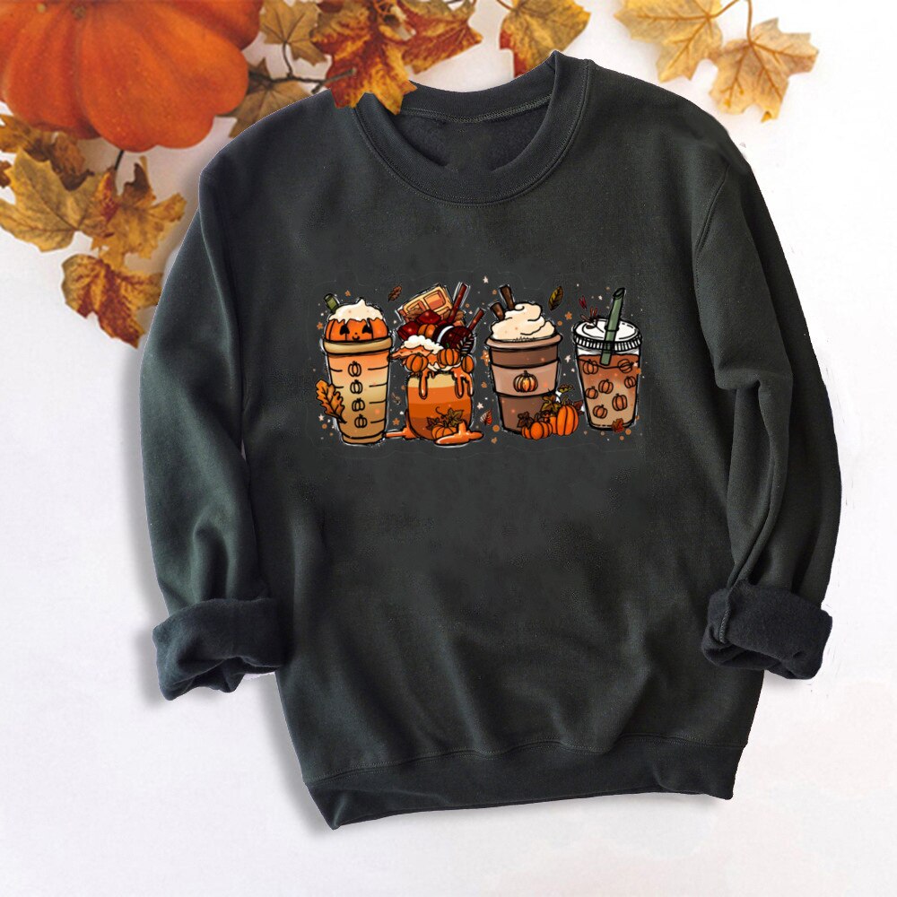 Fall Coffee Shirt Cute Fall Sweatshirt Halloween Pumpkin Spice Shirt Womens Fall Sweater Tis The Season Halloween Party Tee