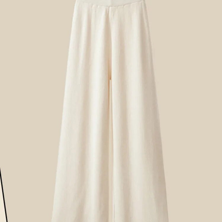 Fall Winter Warm Knit Three Piece Sets Womens Ourfits Office Ladies Elegant V-Neck Sweater+basic Top+Wide Leg Knitted Pants Sets