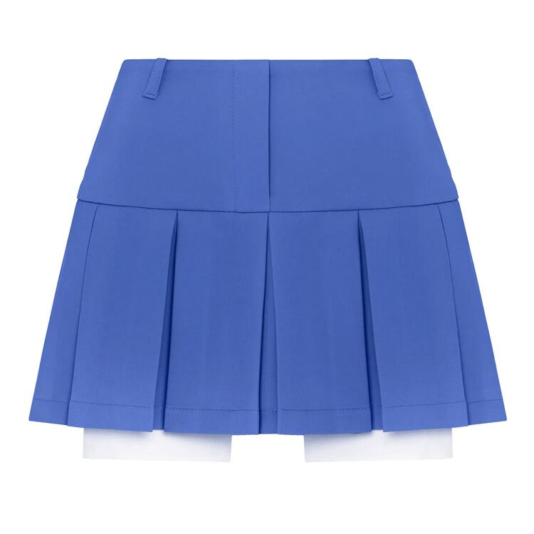 Fall Women Blazer Suit Two Piece Sets Turn-down Collar Blazers Tops And Pleated Skirts Femme High Street Y2K Outfits Only Blue Skirts