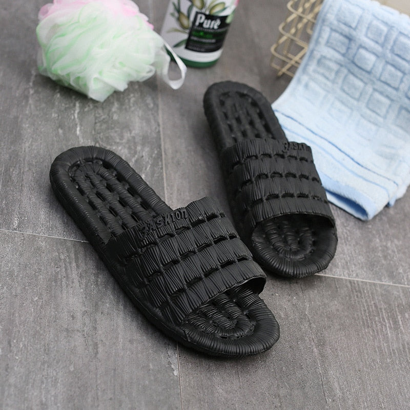 Family Bathroom Slippers Home Indoor Non-slip Unisex Solid Soft Bottom Slipper Sandals Women and Men Slippers Flat Shoes