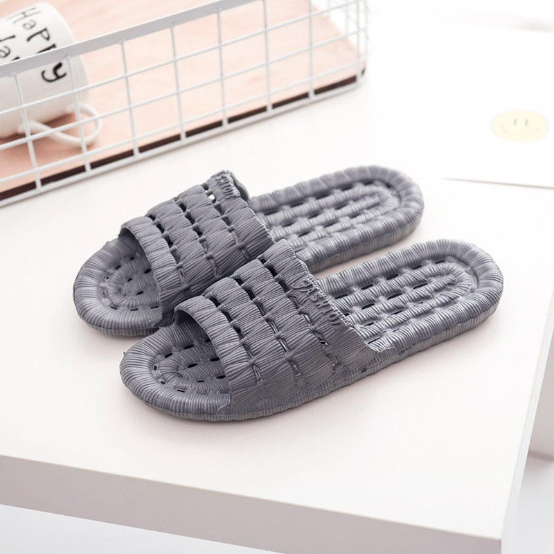 Family Bathroom Slippers Home Indoor Non-slip Unisex Solid Soft Bottom Slipper Sandals Women and Men Slippers Flat Shoes