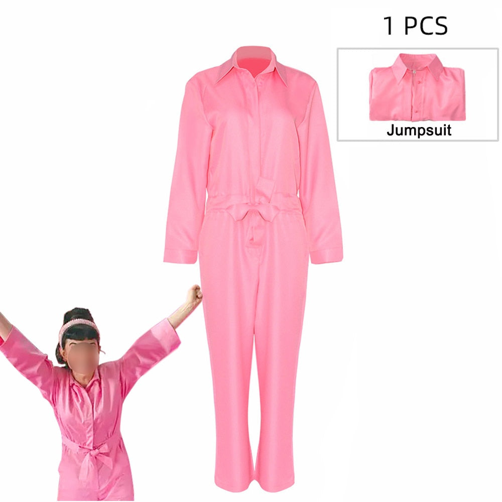 Fancy Barbie Costume for Adult Adorable Pink Lady Cosplay Girls Clothing Woman Halloween Classic Doll Role Play Barbie Dress up Dress up H
