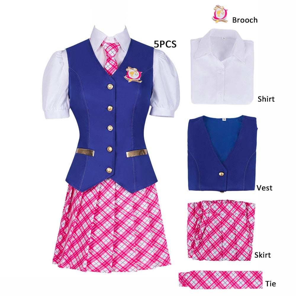 Fancy Barbie Costume for Adult Adorable Pink Lady Cosplay Girls Clothing Woman Halloween Classic Doll Role Play Barbie Dress up Dress up X