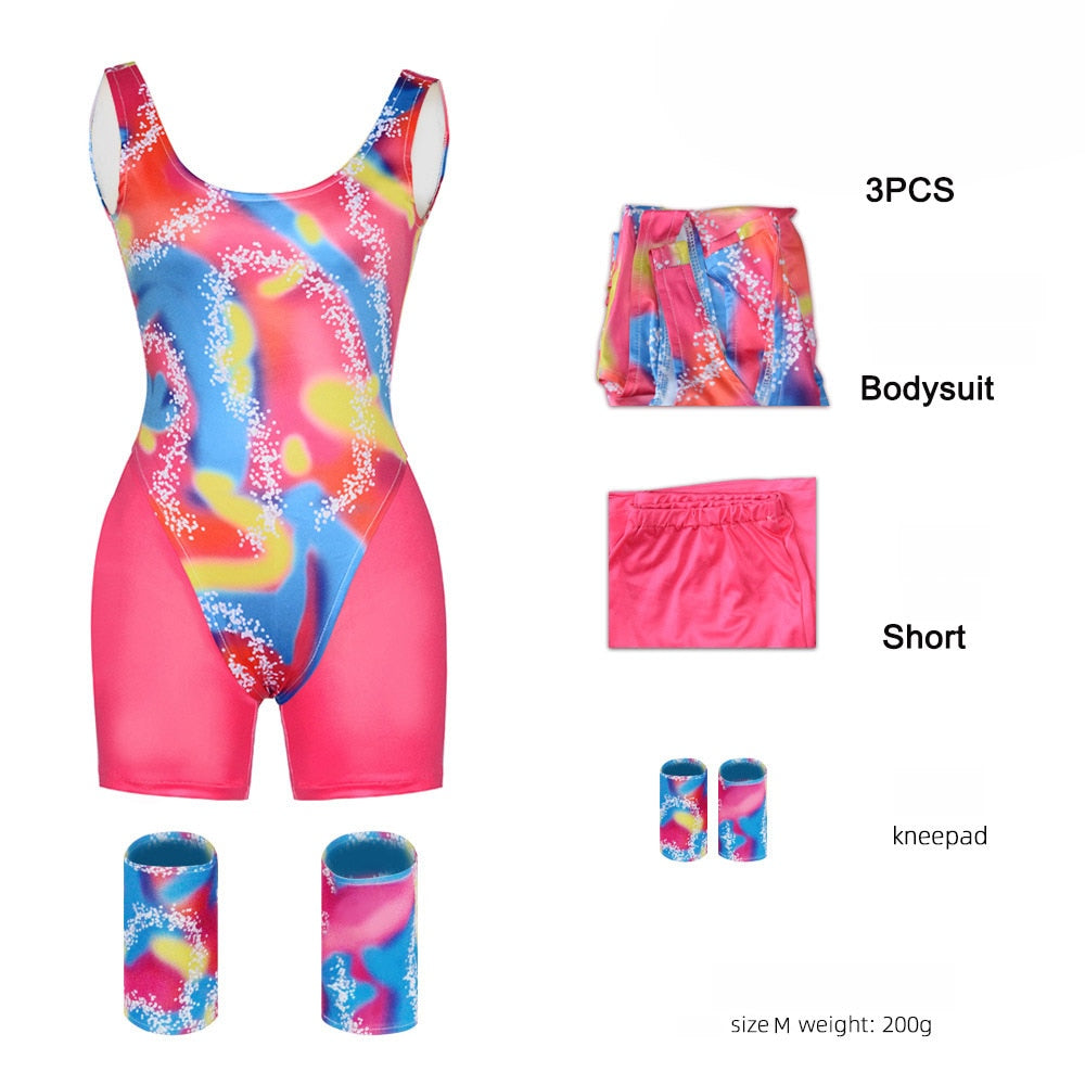 Fancy Barbie Costume for Adult Adorable Pink Lady Cosplay Girls Clothing Woman Halloween Classic Doll Role Play Barbie Dress up Dress up M