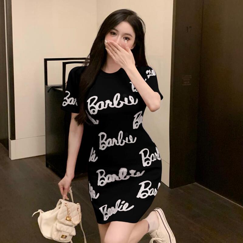 Fashion Barbie TIGHT SKIRT Dress Cute Pink Barbie Women Short Skirt Sexy Hip Wrap Dress Women's Appear Thin Short Skirt Gifts