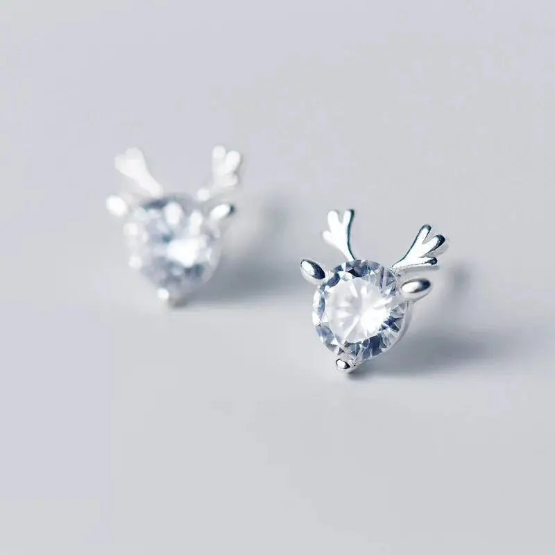 Fashion Deer Stud Earrings for Women Cute Elk Animal Earrings Ear Stud Jewelry Kids Merry Christmas Accessories Gifts Bijoux ER20Y0705