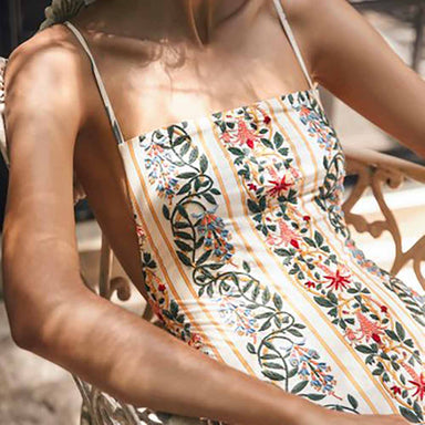 Fashion Floral One-piece Swimsuit Micro Bikini Extreme Sexy Women Swim