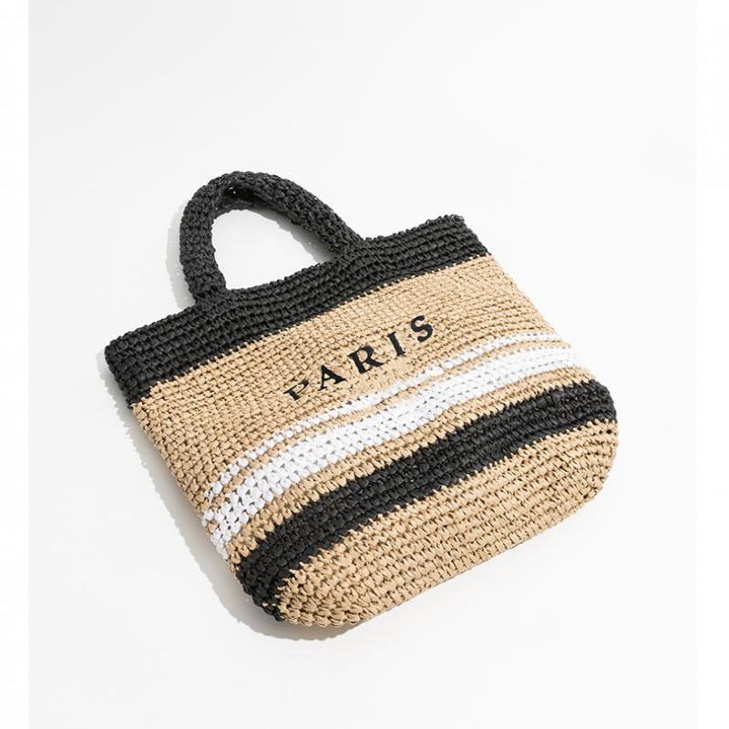 Fashion Large Capacity Straw Tote Bag Designer Letters Women Handbags Handamde Woven Summer Beach Bag Casual Bali Big Purse 2024
