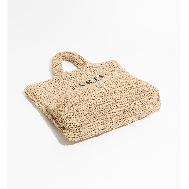 Fashion Large Capacity Straw Tote Bag Designer Letters Women Handbags Handamde Woven Summer Beach Bag Casual Bali Big Purse 2024