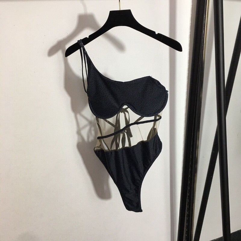 Fashion One Piece Swimwear - Sexy Design Clothes Retro One Shoulder