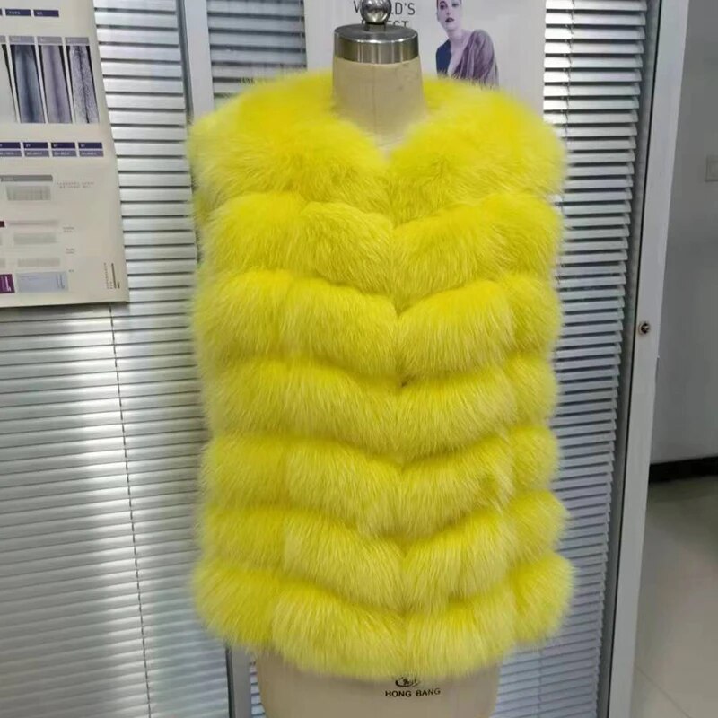 Fashion winter warm fur coat Natural fox fur women's coat Real fox fur coat Thick fur coat X140