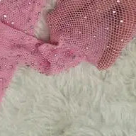 Fishnet Diamond Pantyhose Women Sexy Fashion Shiny Net Tights Female Slim Rhinestone Mesh Nylon Stockings Tights Pink One Size