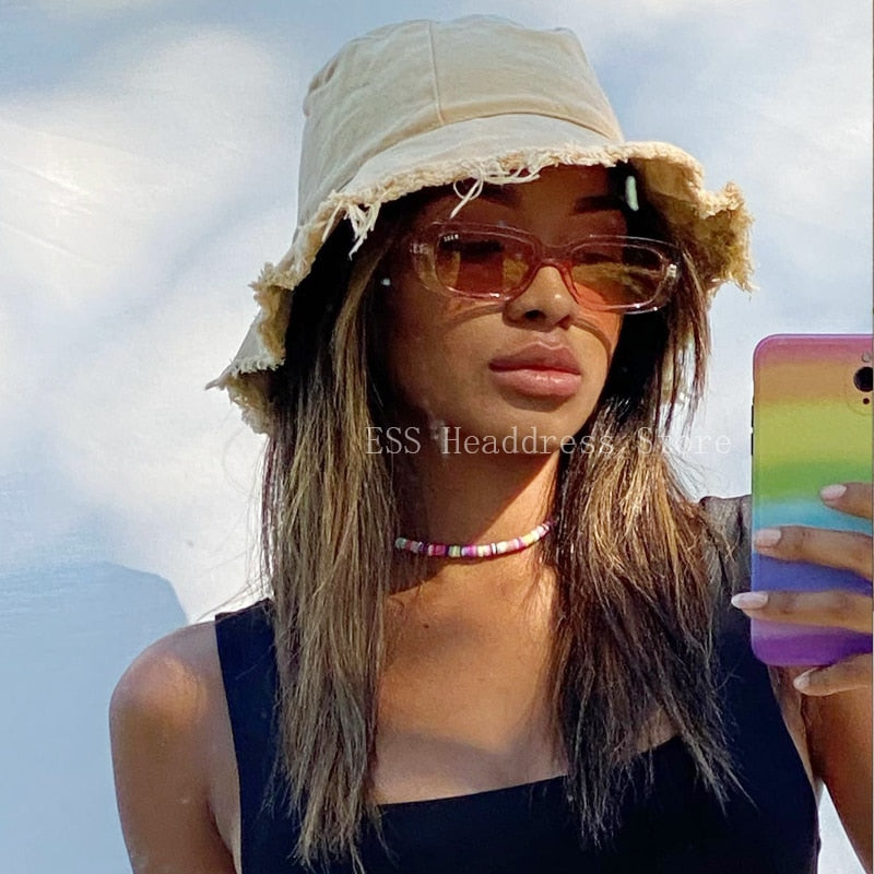 Foldable Bucket Hat Sun Visor UV Protection UPF 50+ Sun Hat Bucket Summer Men Women Large Wide Brim Panama Beach Cap Female 2024 beige yellow 56-58cm