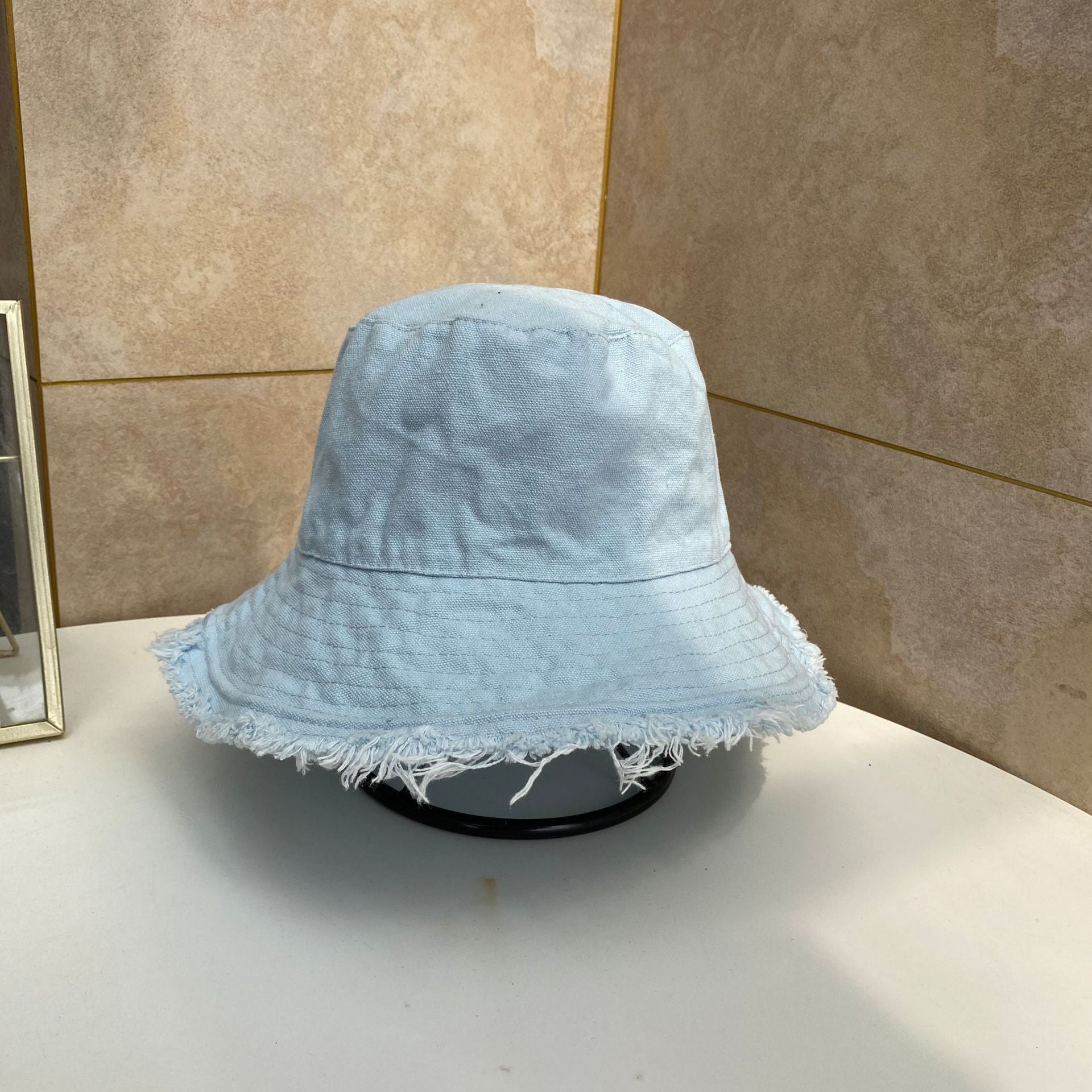 Foldable Bucket Hat Sun Visor UV Protection UPF 50+ Sun Hat Bucket Summer Men Women Large Wide Brim Panama Beach Cap Female 2024 Blue 56-58cm