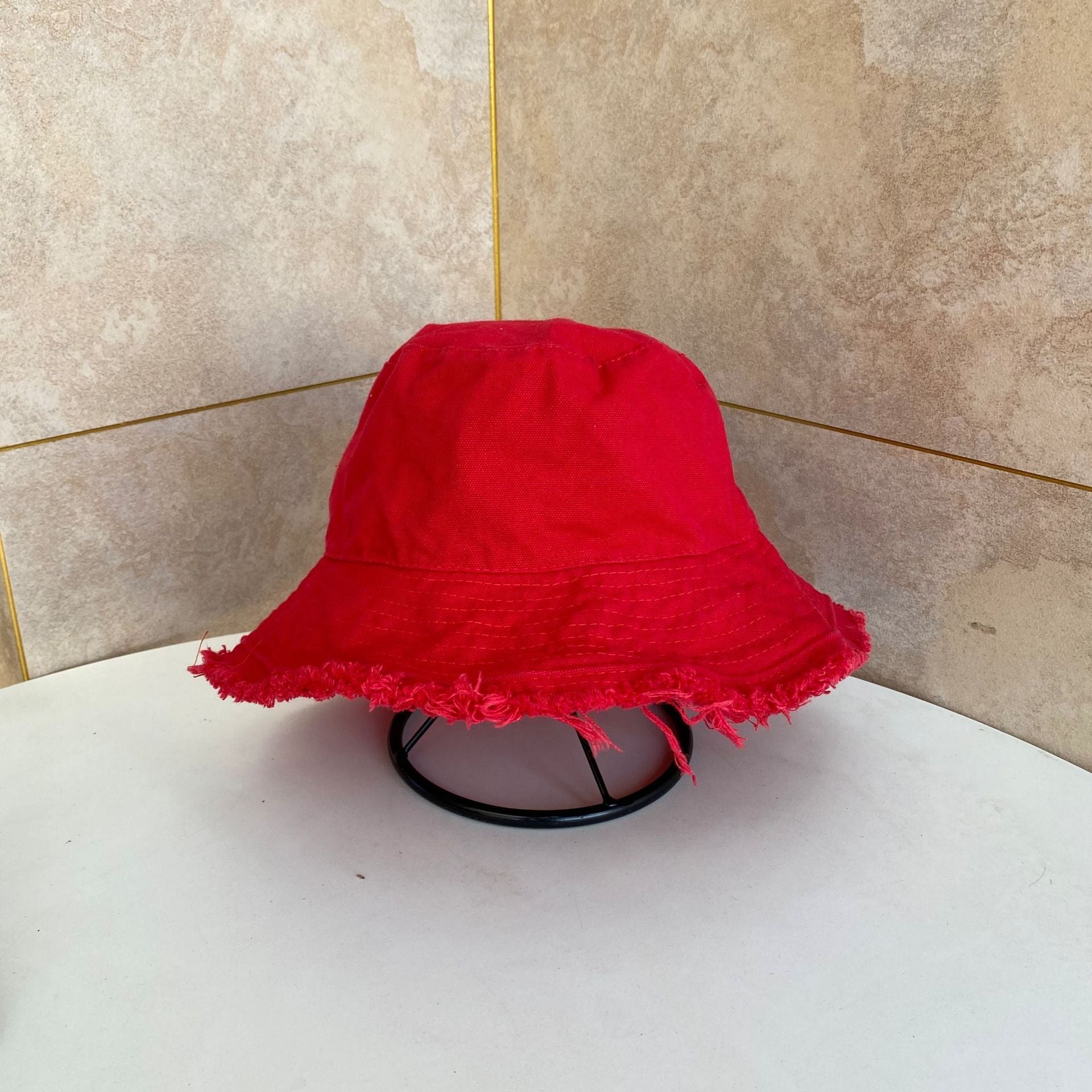 Foldable Bucket Hat Sun Visor UV Protection UPF 50+ Sun Hat Bucket Summer Men Women Large Wide Brim Panama Beach Cap Female 2024 Red 56-58cm