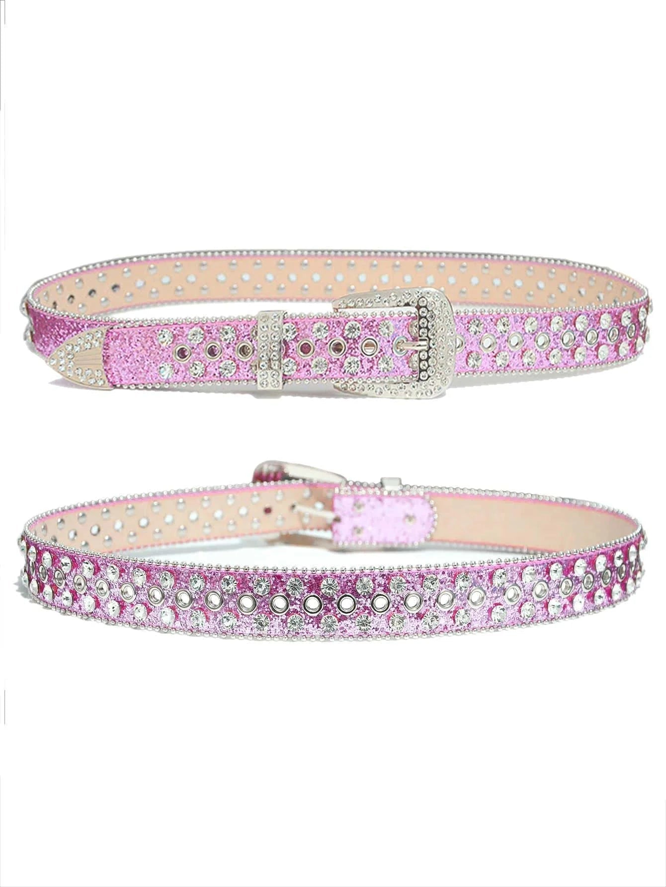 Gorgeous Rhinestone Studded Belt - Perfect Gift for Her on Valentine's Day or Wedding Party! Pink 100CM